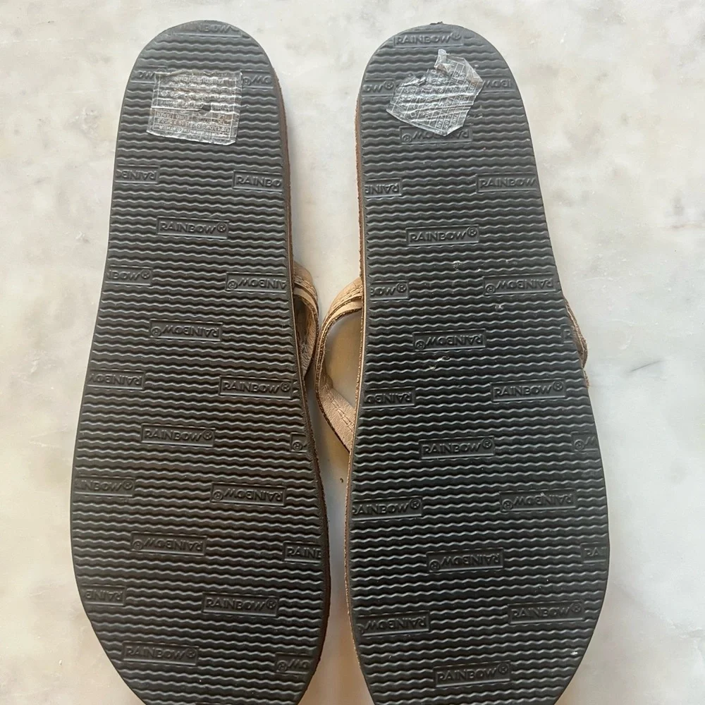 Rainbow leather sandals sz. 10 - Picture 2 of 2